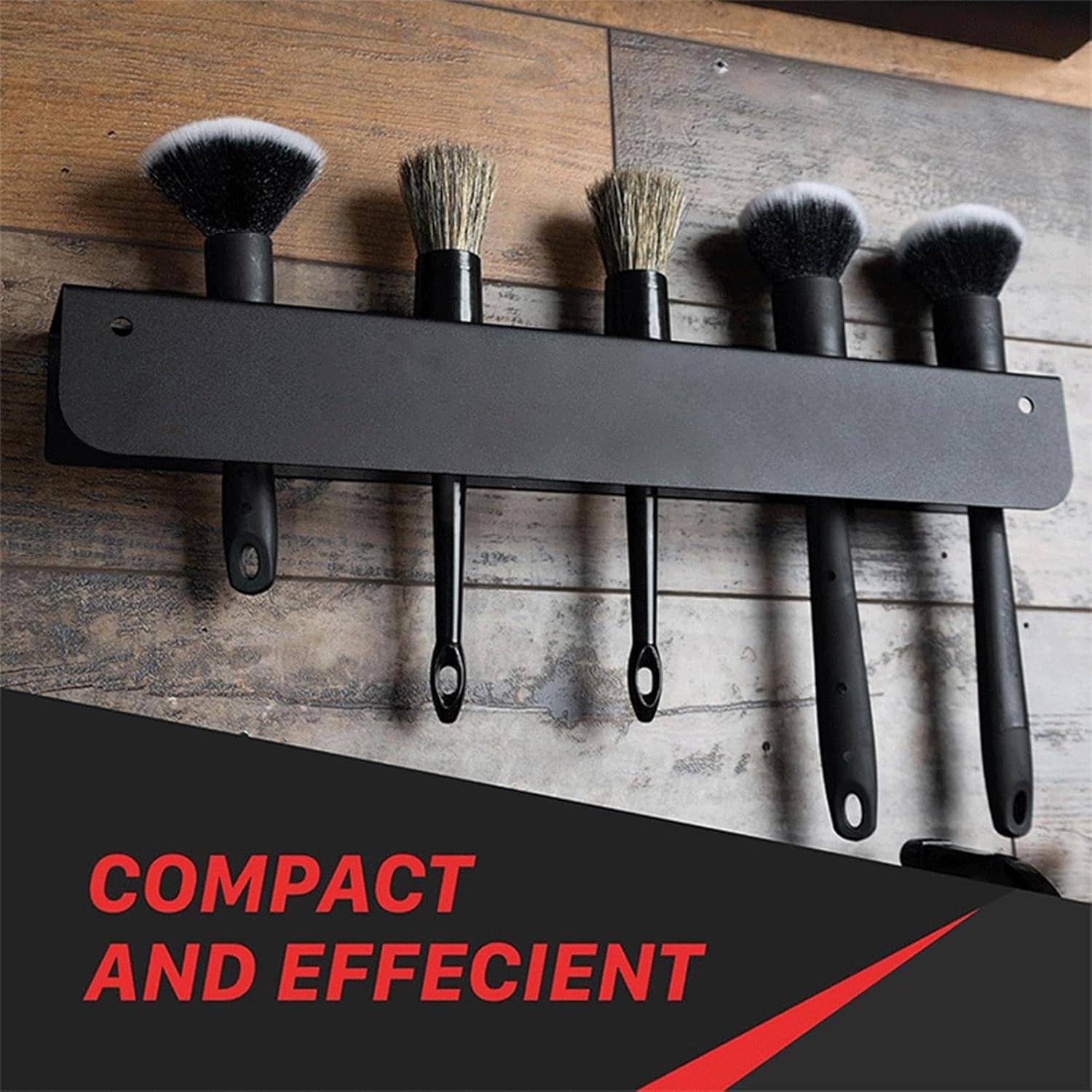 GENERIC Support De Rangement Pour Outils – Support De Brosse Rectangulaire Pour Voiture, Garage, Van | Design Mural Avec Fentes, Solution De Rangement Pour économiser De L'espace Pour L'entretien Automobile