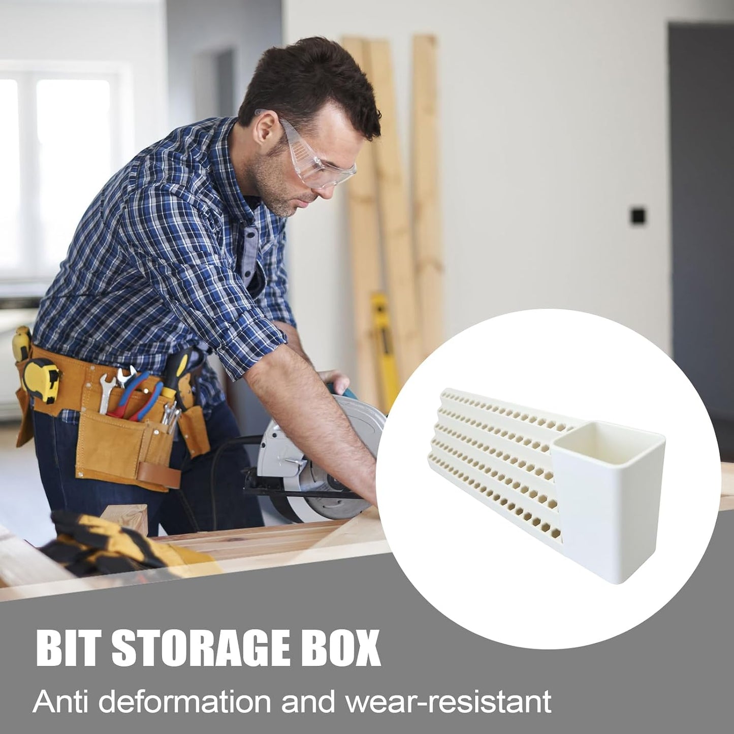 GENERIC Porte-tournevis | Support De Rangement Pour Embouts De Tournevis | Organiseur Mural Superposé Pour Mécanicien, électricien, Charpentier, Garage, Jardin, Maison, Sous-sol