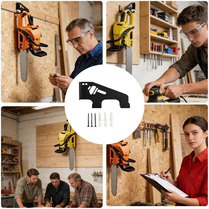  Générique Dispositif De Montage Mural Pour Tronçonneuse | Support Murale Pour Scie à Chaîne | Support Anti-Dérapant Pour Tronçonneuse,Pour Le Garage, L'Abri, Le Jardin, L'Atelier, Le Bureau, La