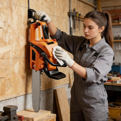  Générique Dispositif De Montage Mural Pour Tronçonneuse | Support Murale Pour Scie à Chaîne | Support Anti-Dérapant Pour Tronçonneuse,Pour Le Garage, L'Abri, Le Jardin, L'Atelier, Le Bureau, La