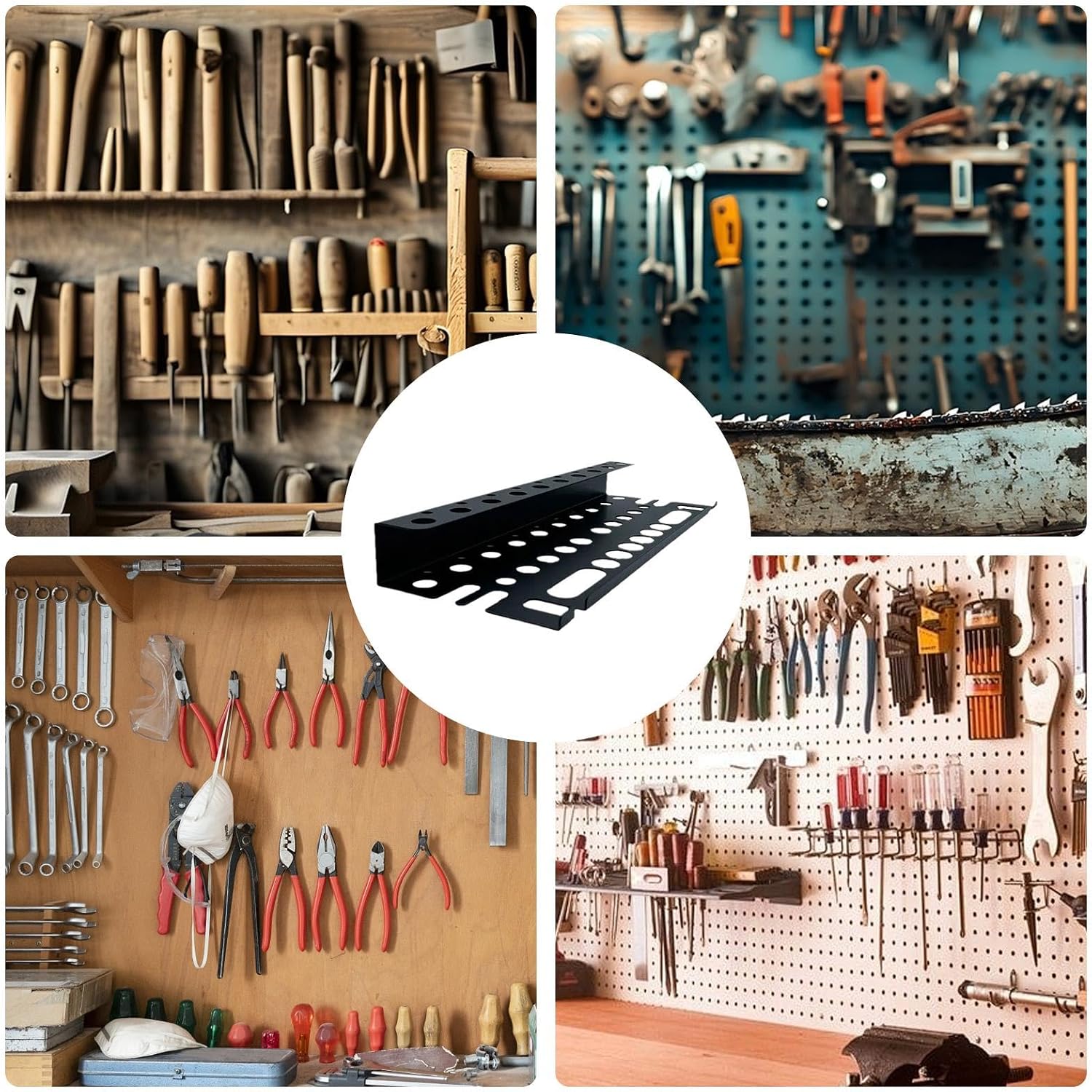 GENERIC Organisateur De Porte-tournevis, Organisateur D'outils En Métal, Support De Rangement De Clés, Organisateur D'outils De Pince, Organisateur De Porte-tournevis, Rangement D'outils Polyvalent, Support