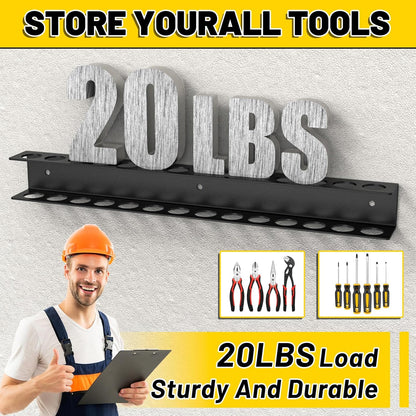  Lot De 2 Supports Muraux Pour Tournevis, Organiseur De Pinces, Support Mural Pour Tournevis, Rangement D'outils De Garage Pour Garage, Atelier, Bord D'établi
