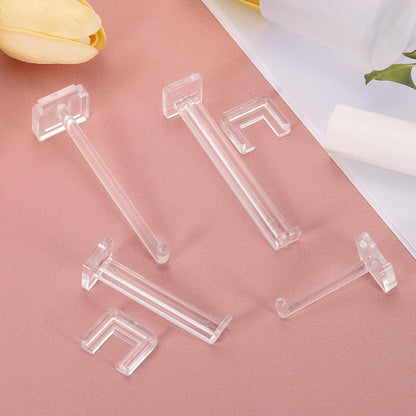  Sourcing Map Lot De 4 Mini Crochets Transparents En Acrylique De 4,3 Cm Pour étagère De Supermarché, Rangement De Supermarché, Magasin De Détail, Organisation