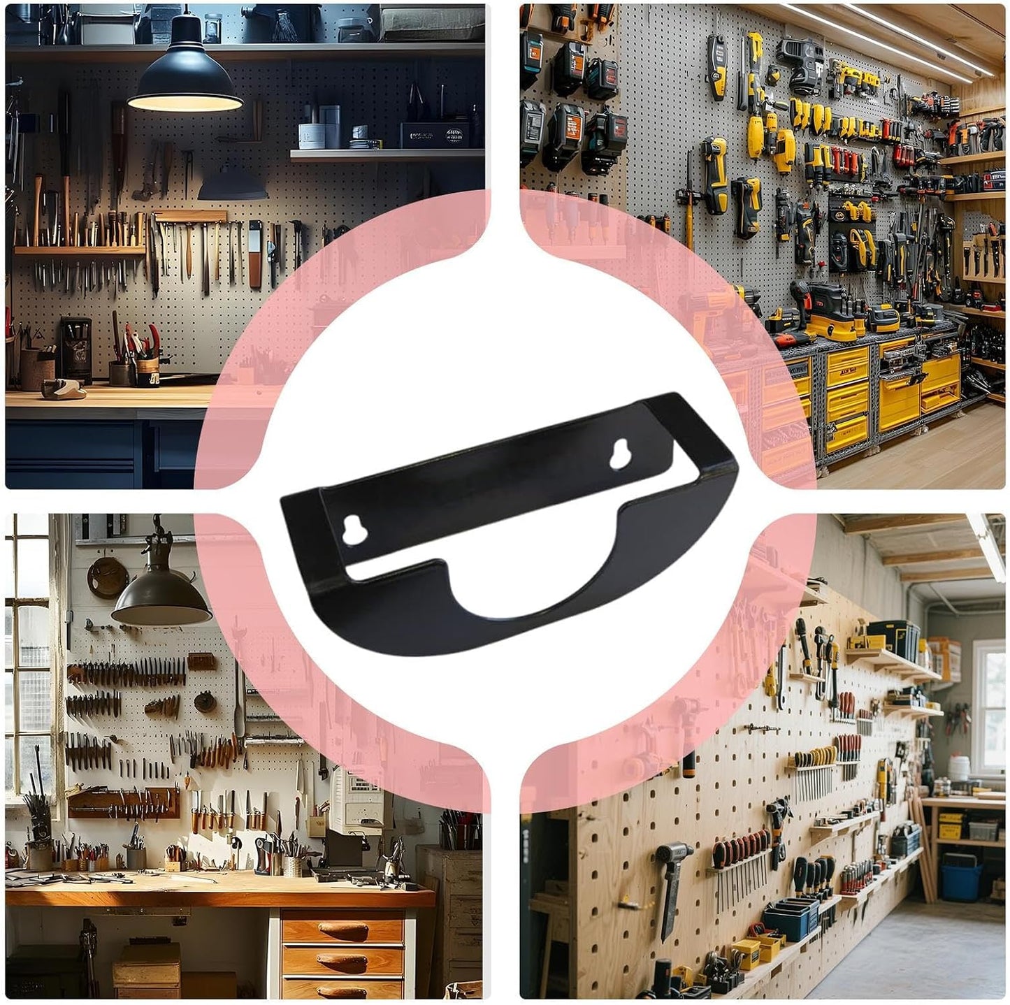  Générique Organisateur D'Outils Électroportatifs,Support Mural Métallique Pour Outils | Système De Stockage Résistant à L'Usure Pour Atelier, Garage Et Établi