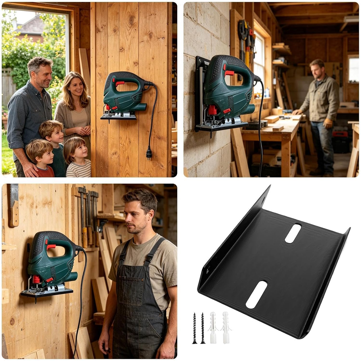 GENERIC Support Mural Pour Scie | Porte-outils électriques En Métal Très Résistant Et Peu Encombrant – Support Mural Pour Scie | Pour Jardin, Atelier, Intérieur, Magasin, Maison