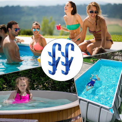 GENERIC Crochets D'équipement De Piscine – Support De Rangement Réglable à 3 Crochets | Support De Poteau De Piscine – Pour Tiges Télescopiques, épuisettes, Brosses, écumoire, Tuyau D'aspirateur, Outils De
