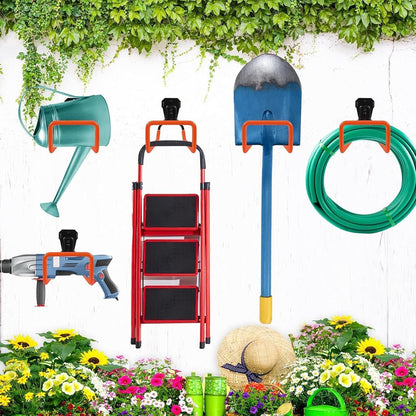 GENERIC Crochets Muraux De Garage | Crochet De Rangement Robuste Pour Outils Utilitaires | Crochets De Rangement Pour échelle, Balai, Tuyau Métallique, Jardin, Jardin, Atelier, Abri De Jardin, Sous-sol