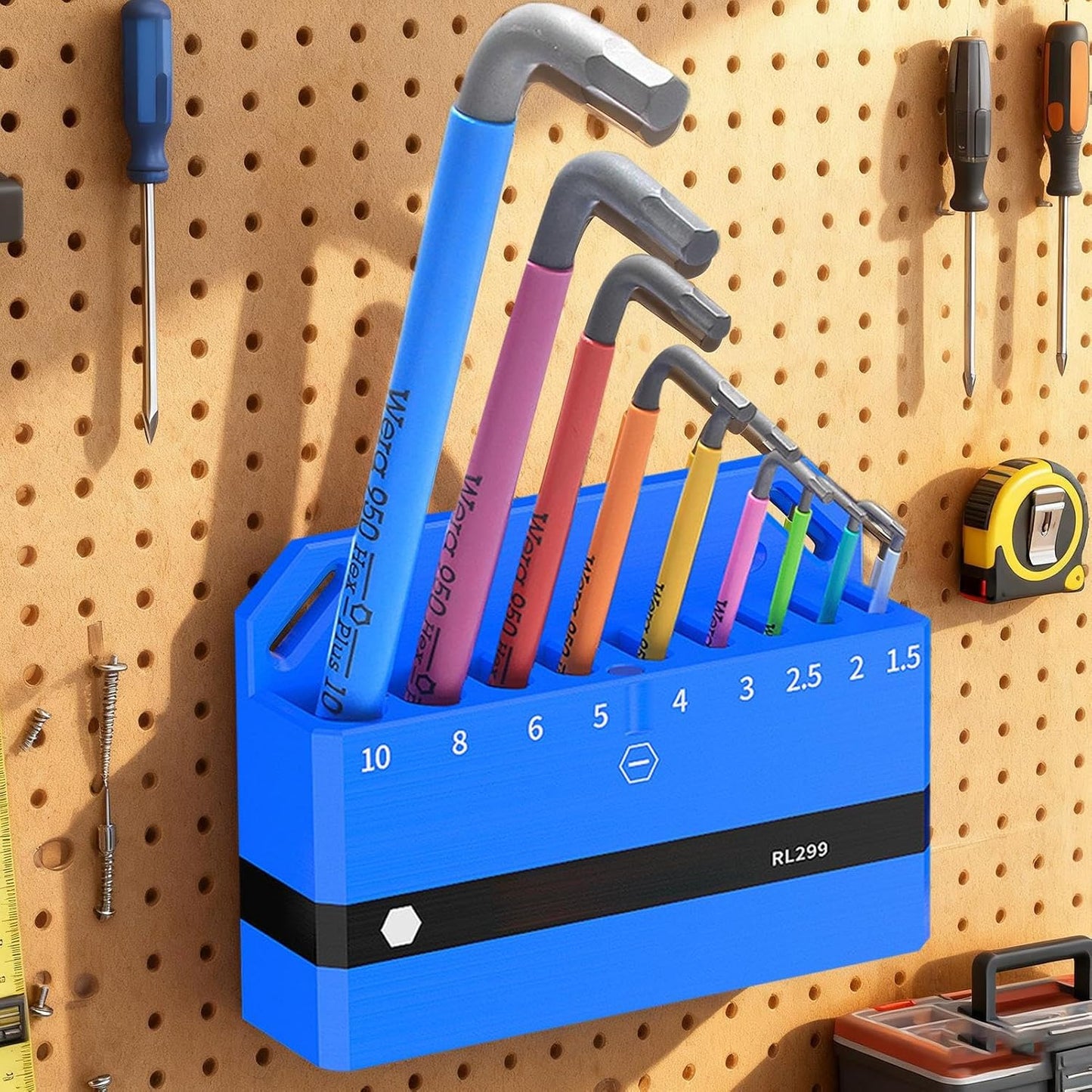 GENERIC Organisateur De Clés Magnétique | Rack De Rangement D'outils,Support De Clé,Pour L'Organisation Hexagonale De Vélo Mural Pour Atelier Et Exposition