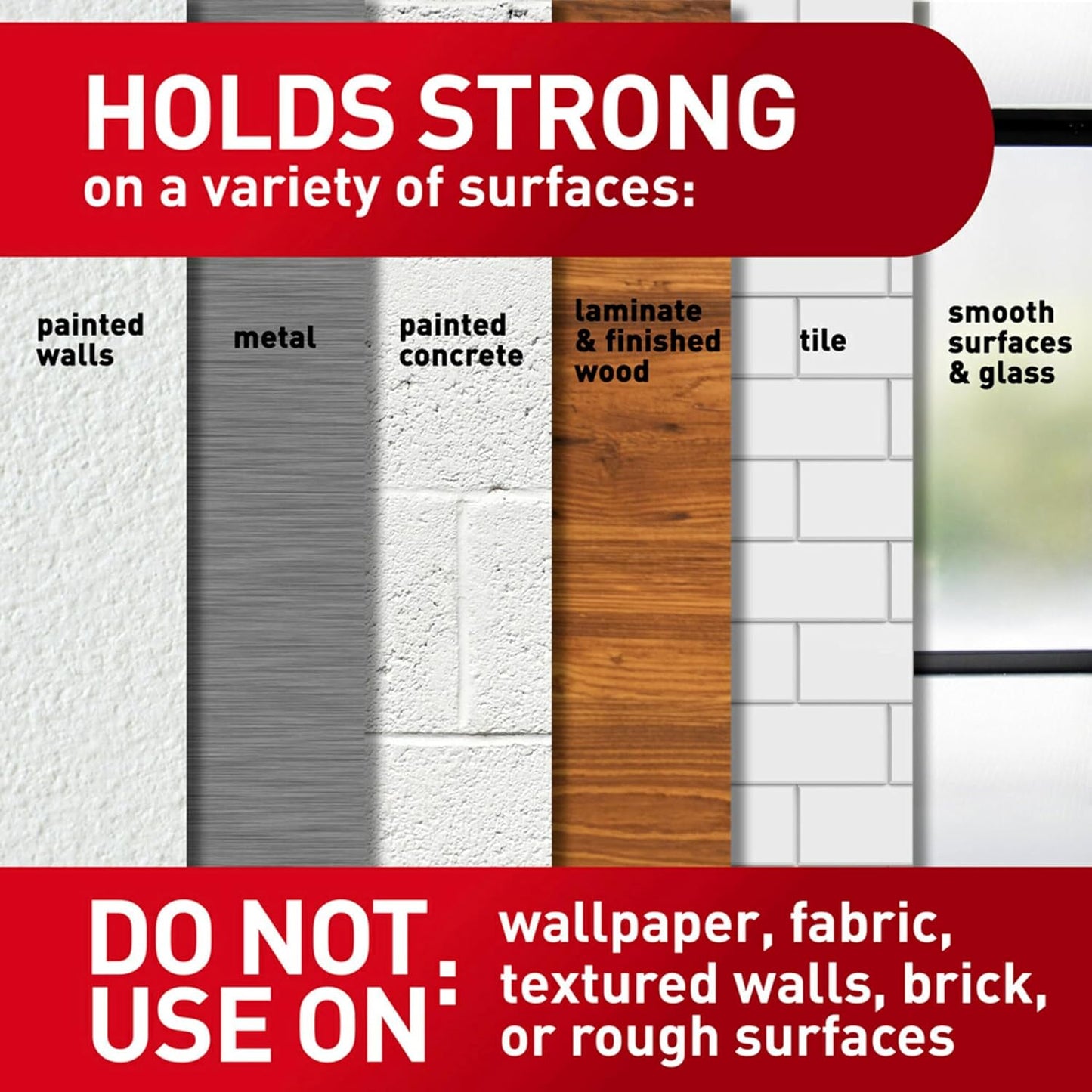  Command 17003ES Lot De 3 Grands Crochets Utilitaires Blanc