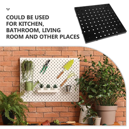  Cabilock Panneau Perforé Et Rangement Organisateur Mural En Plastique Noir, Gain De Place Pour Atelier De Loisirs Créatifs, Pour Salle De Bain Et Établi