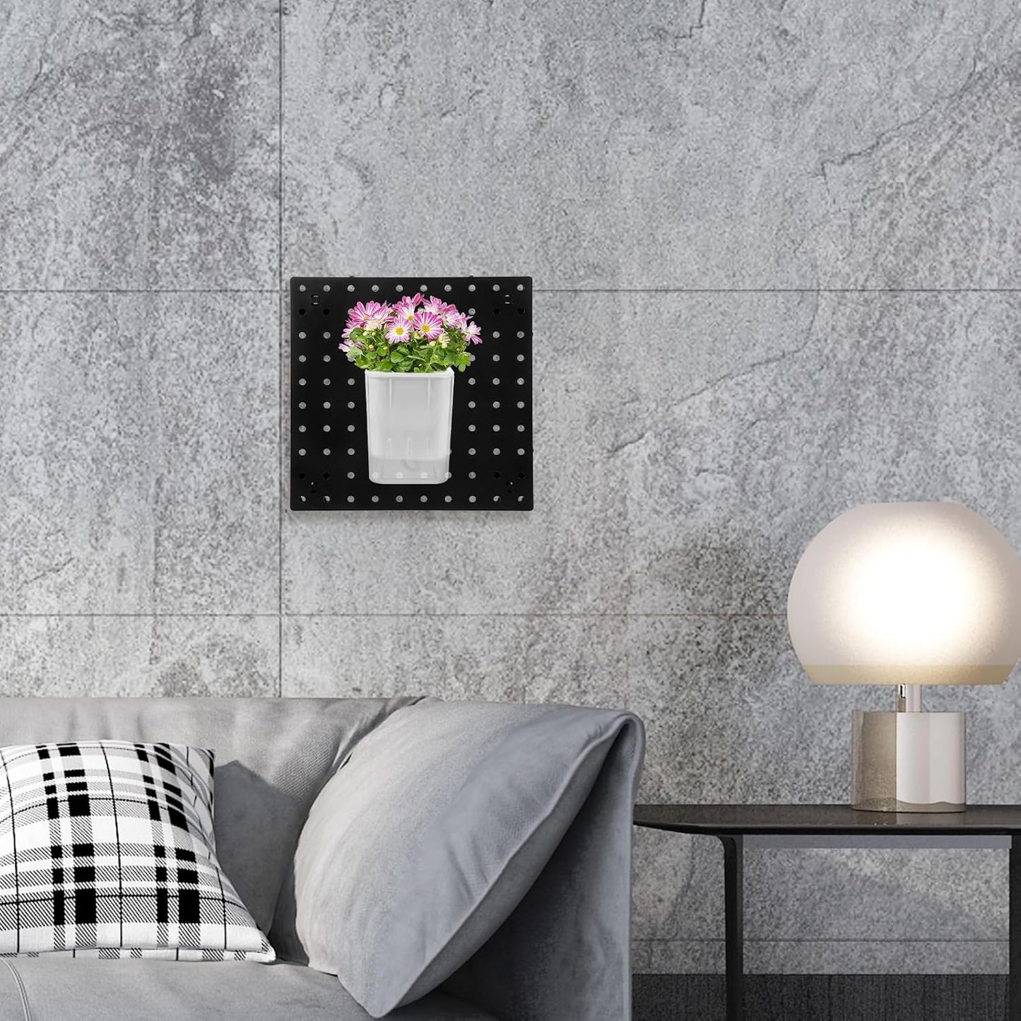  Cabilock Panneau Perforé Et Rangement Organisateur Mural En Plastique Noir, Gain De Place Pour Atelier De Loisirs Créatifs, Pour Salle De Bain Et Établi