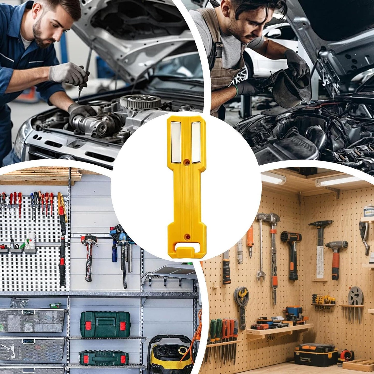 GENERIC Support Magnétique – Organiseur De Bombes Aérosols, Support De Rangement De Bouteilles, Plateau De Peinture Mural, Boîte à Outils De Garage, Catégorie Utilitaire Haute Performance, Acier Noir, 4