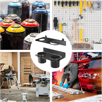  Générique Rangement Pour Entonnoirs à Huile | 2 Pièces Support De Montage | Support Fixation Murale Pour Camping Abri Atelier Maison Bureau