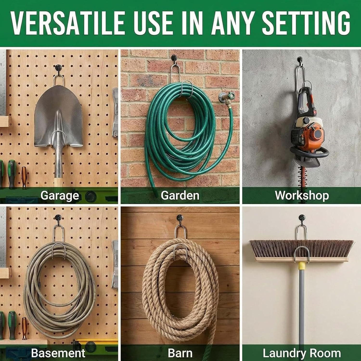  Générique Support De Tuyau D'arrosage – 2 Pièces Sans Cintre De Rangement Pour Tuyaus De Forage, Crochet De Tuyau Robuste Pour Extérieur, Cour, Patio, Balcon, Pelouse, Garage, Organisation De Jardin