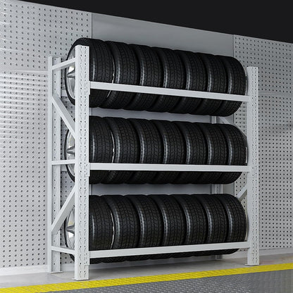  Porte-pneus Réglable à Plusieurs Niveaux Avec Grande Capacité De Charge Pour Le Rangement De Garage Et D'atelier Automobile