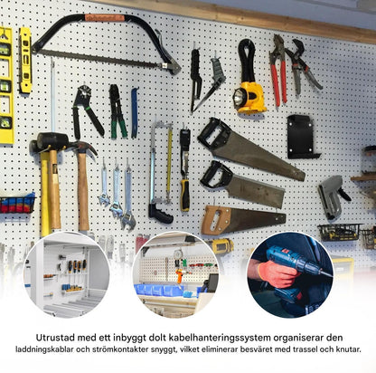 GENERIC Organiseur D'outils Mural | Support Mural De Garage Pour Perceuse Sans Fil - Organisateur Lourd Abri De Rangement D'outils Atelier De Travail Abri De Jardin