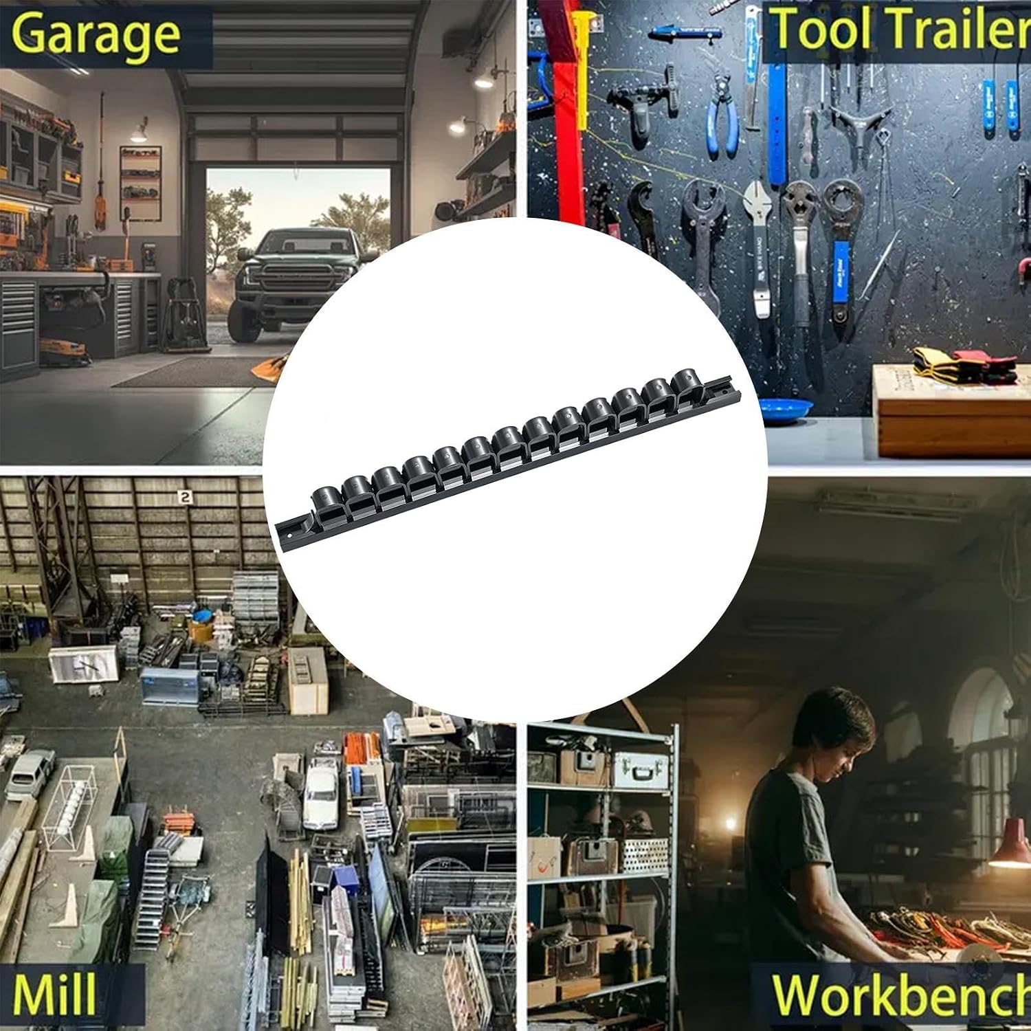  Organisateur De Tournevis Mural, Porte-outils D'atelier | Support De Tournevis D'atelier Ergonomique,Support De Stockage D'outils à Main, Présentoir De Clés Pour étaux De Tournevis