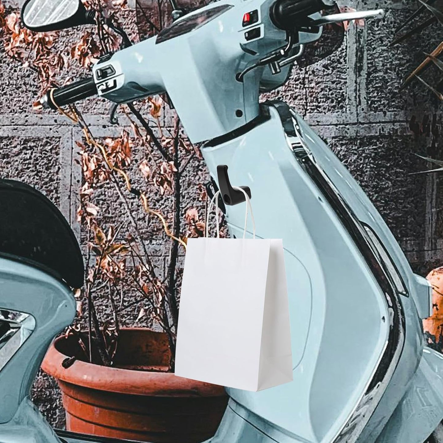  Ciieeo Porte-casque De Moto Avant En Alliage D'aluminium Noir, Crochet De Casque Stylé Pour Vélo Électrique Et Moto, Support Pratique Sans Perçage