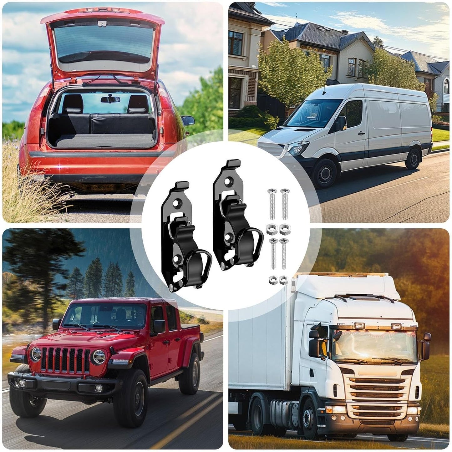  Lot De 2 Supports Muraux Pour Pelle - Fixation Murale - Fermeture Rapide - Support De Charge Lourde - Accessoires De Barres De Toit - Pour Lit, Garage, Camping-car, Transporteur, Travail, Voyage Hors