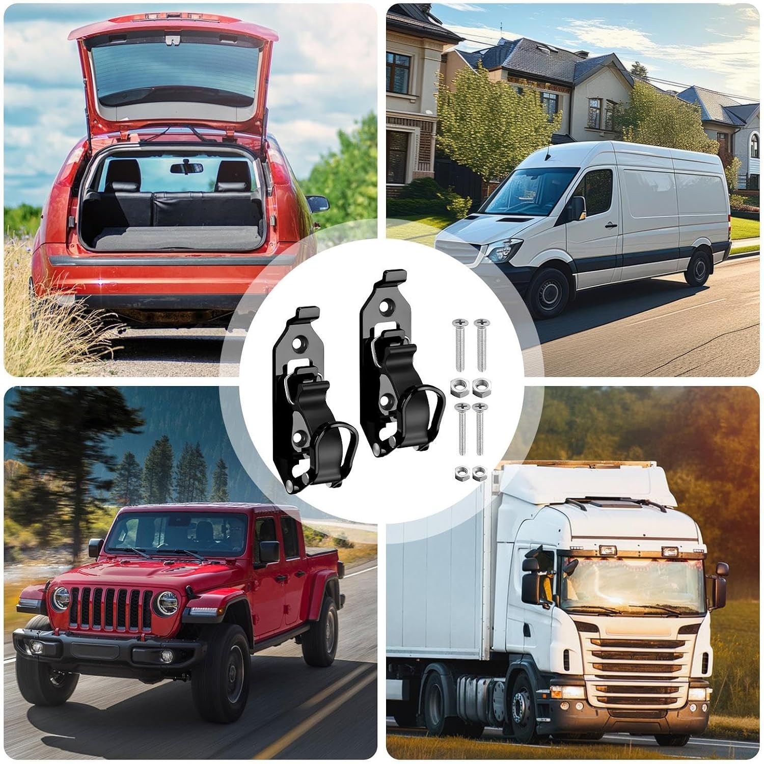  Lot De 2 Supports Muraux Pour Pelle - Fixation Murale - Fermeture Rapide - Support De Charge Lourde - Accessoires De Barres De Toit - Pour Lit, Garage, Camping-car, Transporteur, Travail, Voyage Hors