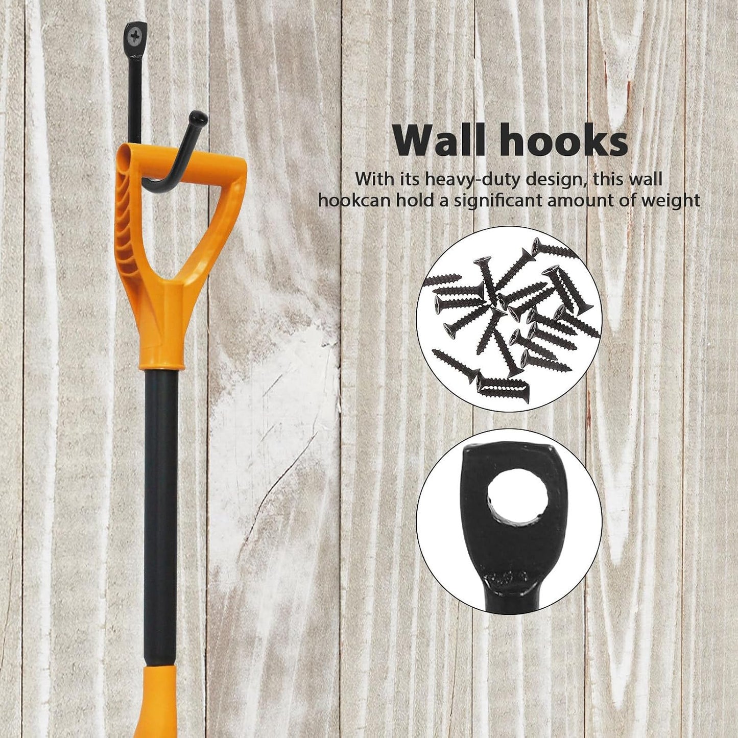  OUNONA Crochets Robustes Pour Suspendre Pour Garage Noir Lot De 20 Support Stable Et Solide, Crochets Muraux Puissants Et Rangement Outils
