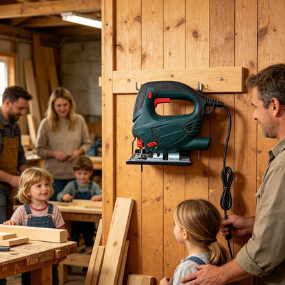 GENERIC Support Mural Pour Scie | Porte-outils électriques En Métal Très Résistant Et Peu Encombrant – Support Mural Pour Scie | Pour Jardin, Atelier, Intérieur, Magasin, Maison