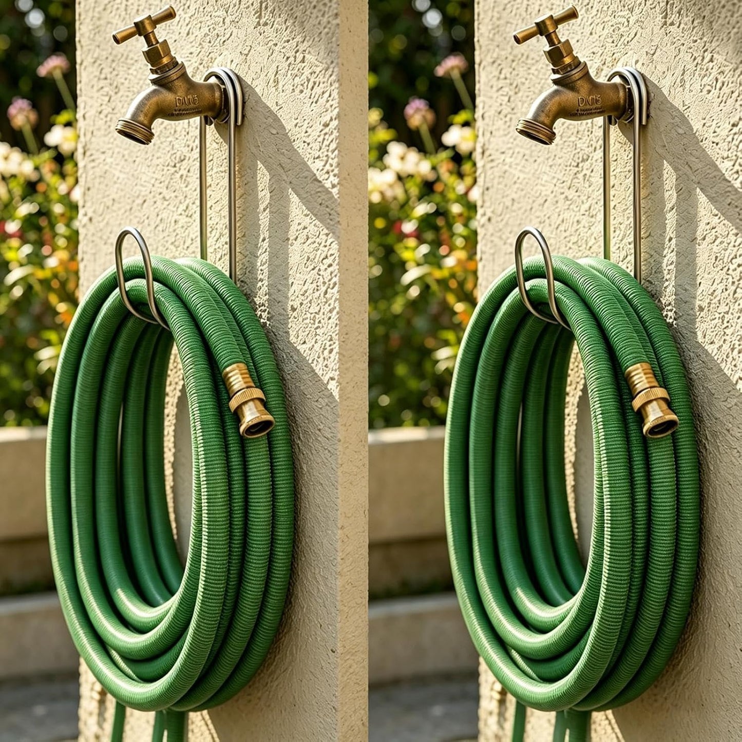  Générique Support De Tuyau D'arrosage – 2 Pièces Sans Cintre De Rangement Pour Tuyaus De Forage, Crochet De Tuyau Robuste Pour Extérieur, Cour, Patio, Balcon, Pelouse, Garage, Organisation De Jardin