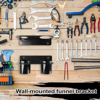  Générique Rangement Pour Entonnoirs à Huile | 2 Pièces Support De Montage | Support Fixation Murale Pour Camping Abri Atelier Maison Bureau