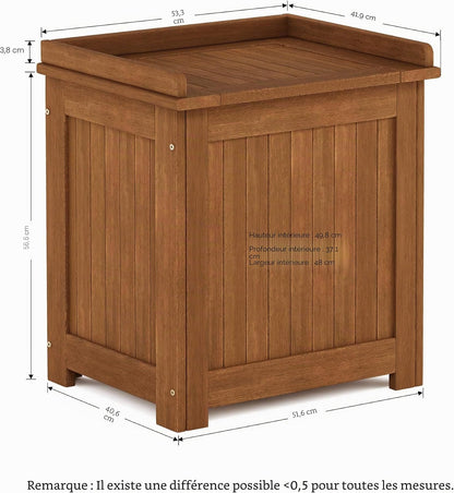  Furinno Tioman Extérieur Bois Dur Boîte De Rangement, Naturel