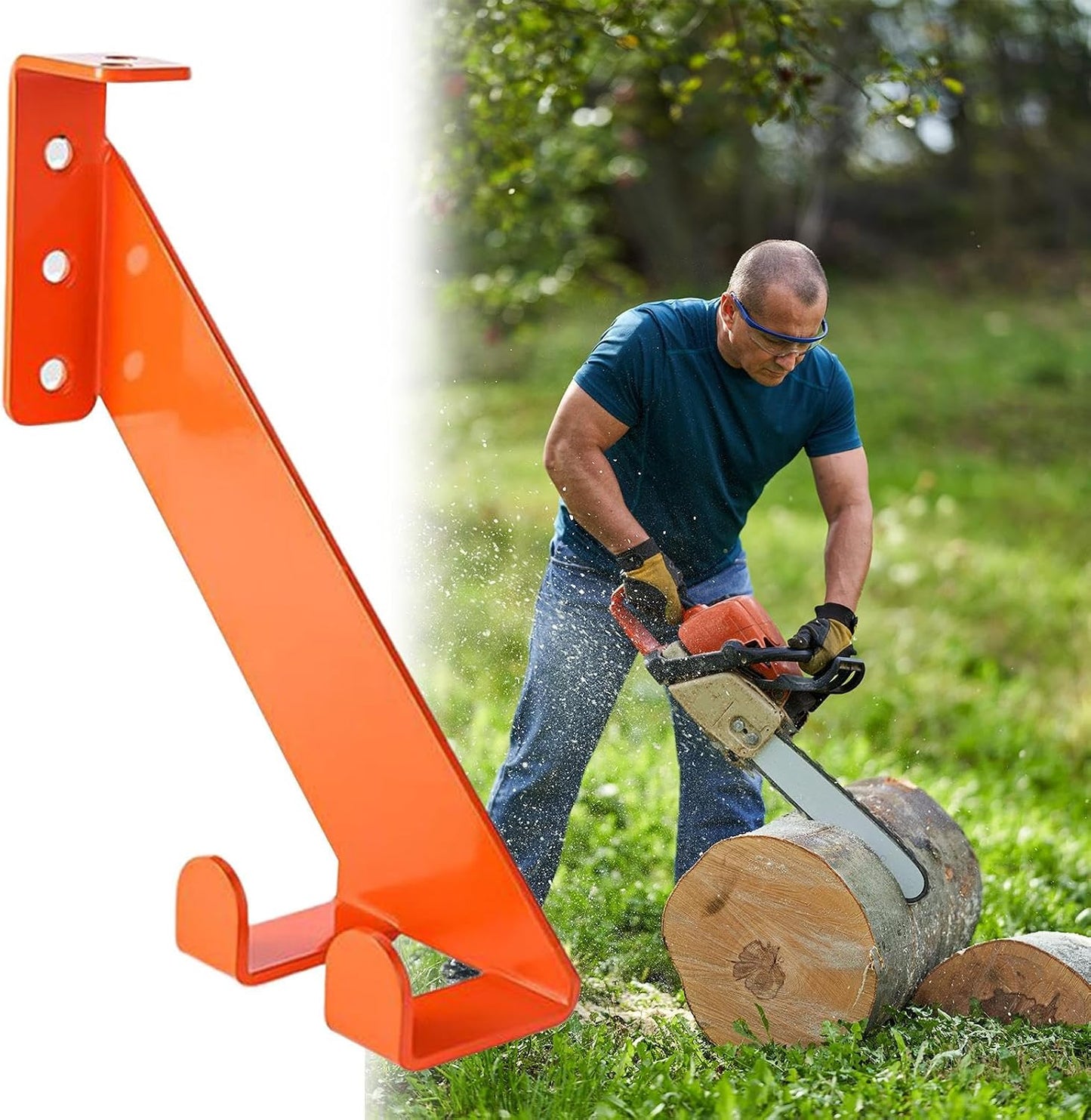  Générique Porte-Scie Murale En Acier Inoxydable,Support Pour Tronçonneuse De Garage | Rack 82 Kg Capacité Pour Atelier Jardin Remise Maison