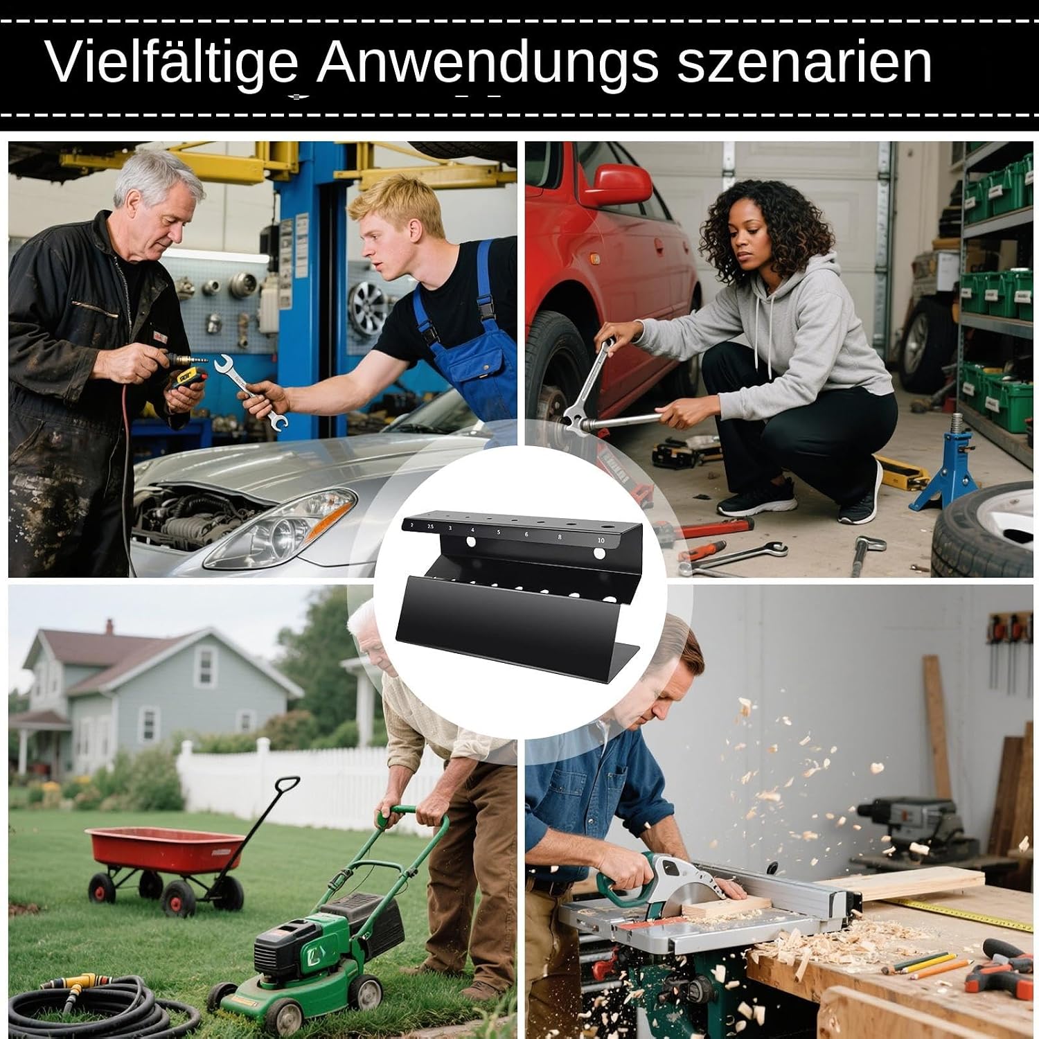  Generisch Porte-clés - Support Mural En Acier Inoxydable - Organisateur De Clés Vertical - Organisateur D'outils Multifonction - Pour Atelier, Maison, Dortoir, Atelier