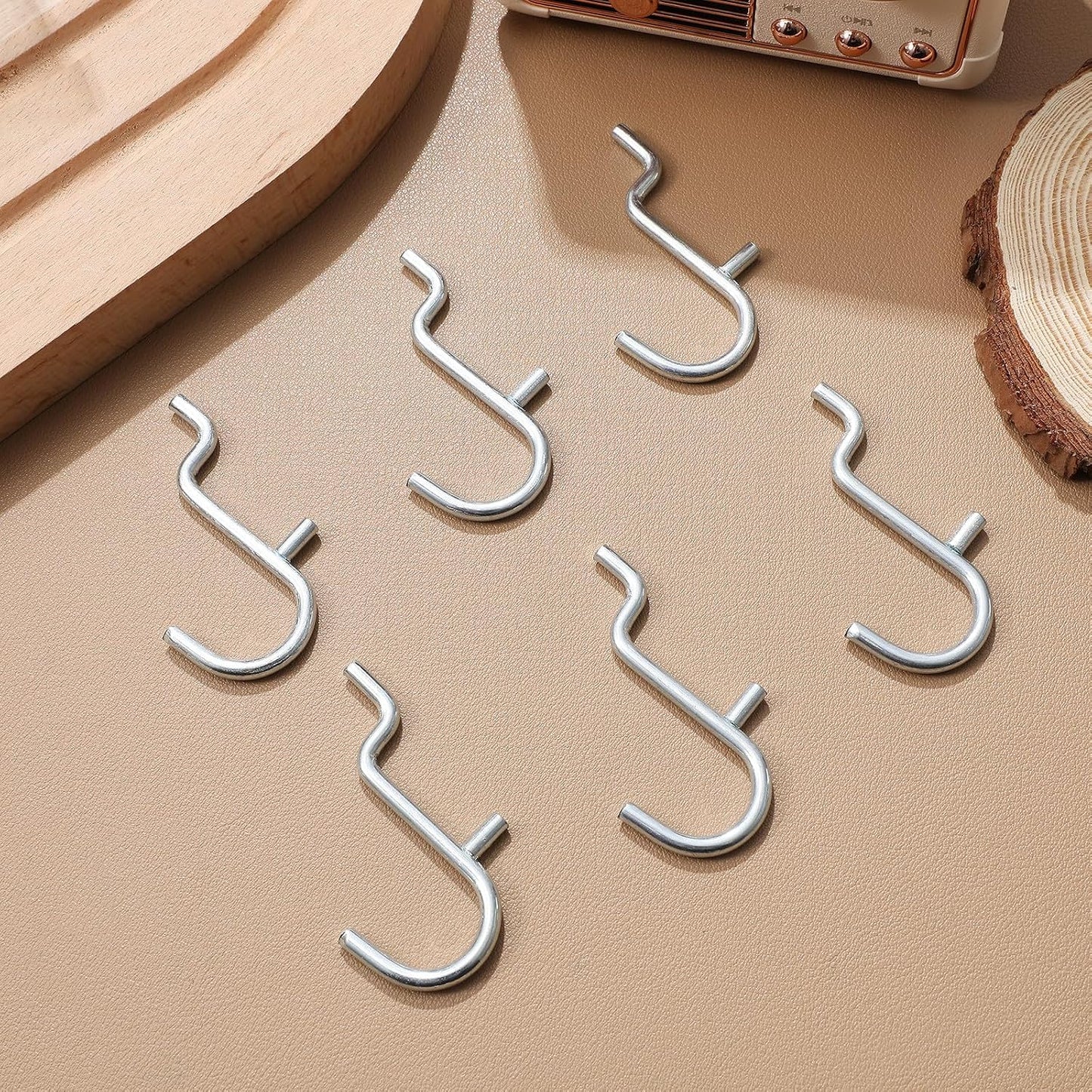  Healeved 20 Pièces Crochets En Acier Inoxydable Pour Organiser Outils Et Bijoux Accessoires Pratiques Pour Panneaux Perforés Argentés En Atelier Ou Supermarché