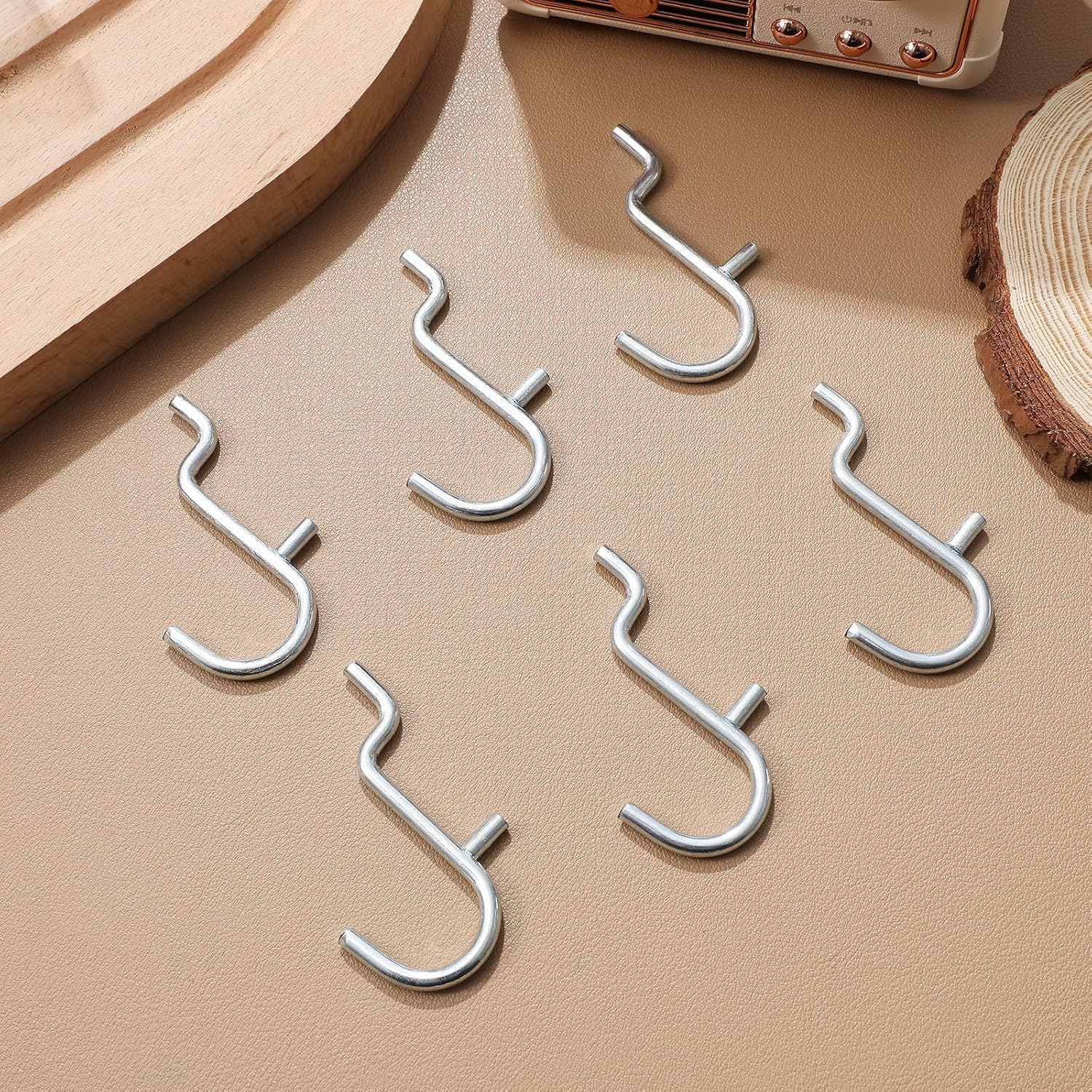 Healeved 20 Pièces Crochets En Acier Inoxydable Pour Organiser Outils Et Bijoux Accessoires Pratiques Pour Panneaux Perforés Argentés En Atelier Ou Supermarché