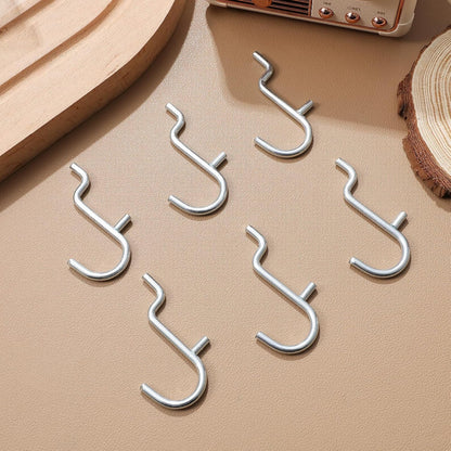  Healeved 20 Pièces Crochets En Acier Inoxydable Pour Organiser Outils Et Bijoux Accessoires Pratiques Pour Panneaux Perforés Argentés En Atelier Ou Supermarché